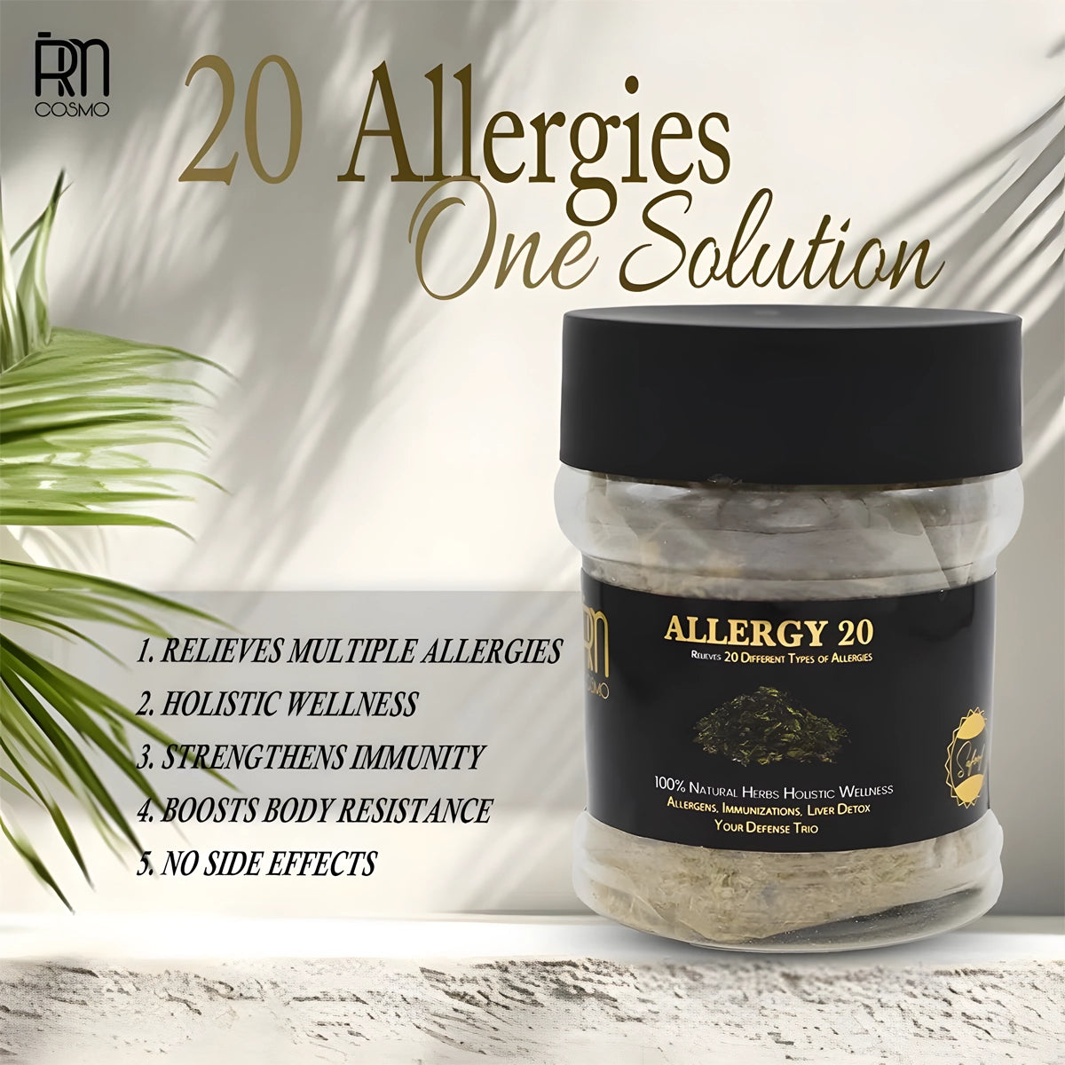 Safoof Allergy 20 | Natural Herbal & Holistic Allergy Relief | Anti-Allergy Powder by RMCosmo
