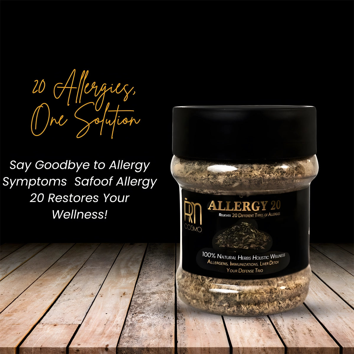 Safoof Allergy 20 | Natural Herbal & Holistic Allergy Relief | Anti-Allergy Powder by RMCosmo