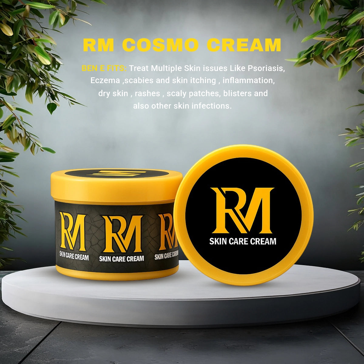 RM Skin Care Cream – Psoriasis, Eczema, Scabies, Rashes, Itching Relief & Fungal Infection